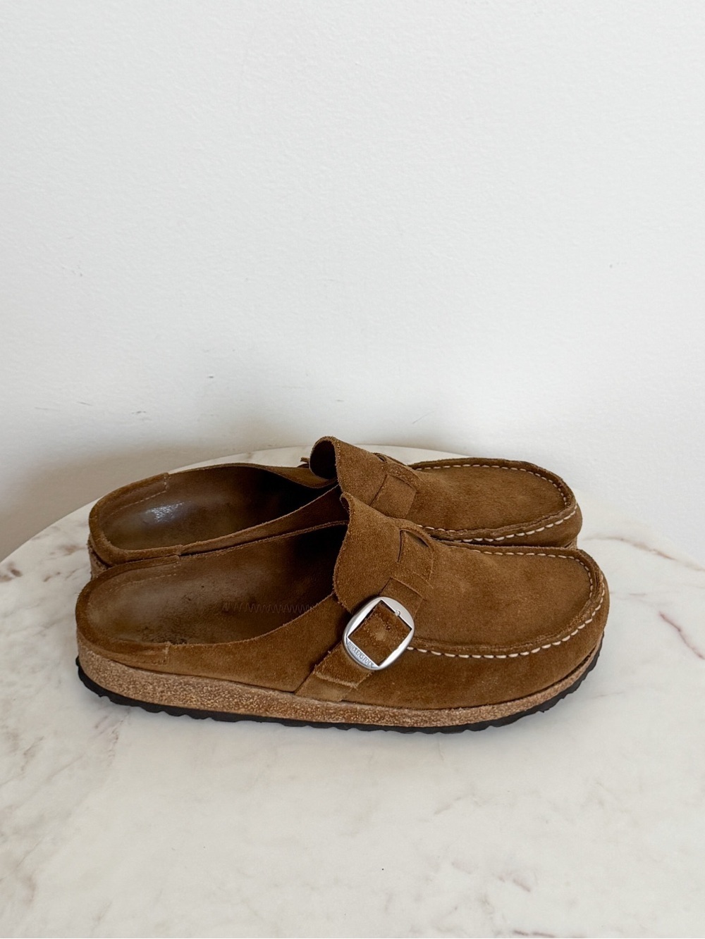 Birkenstock Women's Buckley Clog Tea Suede Size 39 EU 8 US - Picture 8 of 9